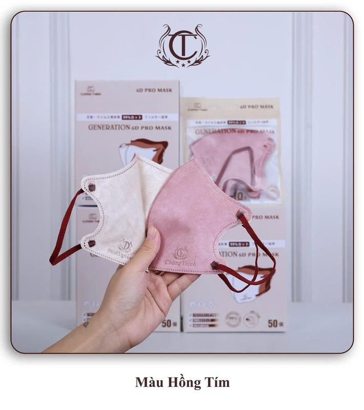 100 Cái Khẩu trang 6D Cường Thịnh , Khẩu trang y tế  kháng khuẩn 3 Lớp Dày hàng chính hãng công ty