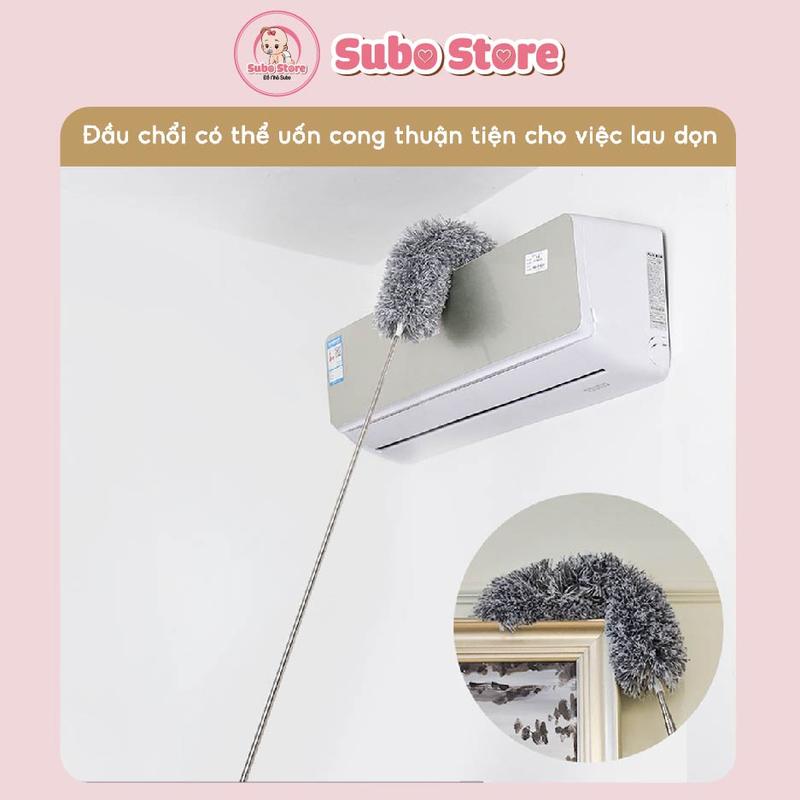 Chổi quét trần rút gọn lau bụi đa năng - Chổi quét bụi đa năng cán rút xoay 360 độ, gấp gọn 6