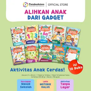 (Seri 10 Buku) Learn & Play - Aktivitas Anak Cerdas - Buku Kegiatan Anak Belajar dengan Bermain Mewarnai - Softcover - Ukuran 21x28 cm - Ziyadbooks