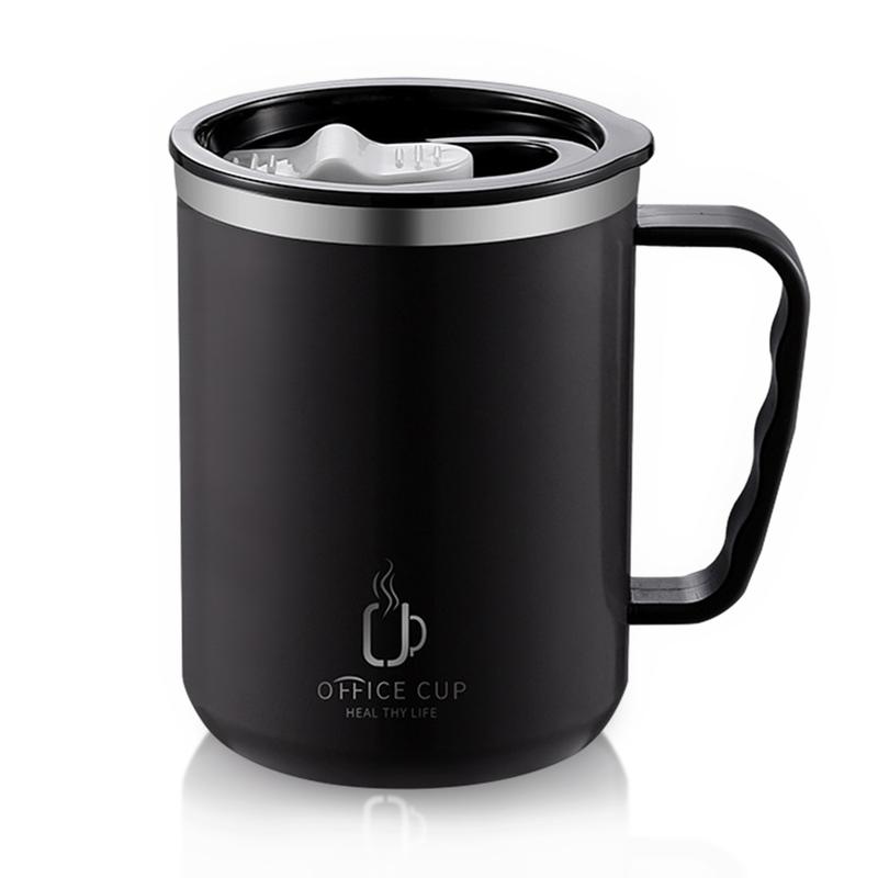 Cốc Nước Bằng Thép Không Gỉ, Dung Tích 500ml, Thích Hợp Cho Nam Giới, Chống Sốc, Có Nắp, Cốc, Thích Hợp Cho Gia Đình, Trà, Văn Phòng, Cà Phê, Chống Bỏng, Đơn Giản Và Thanh Lịch