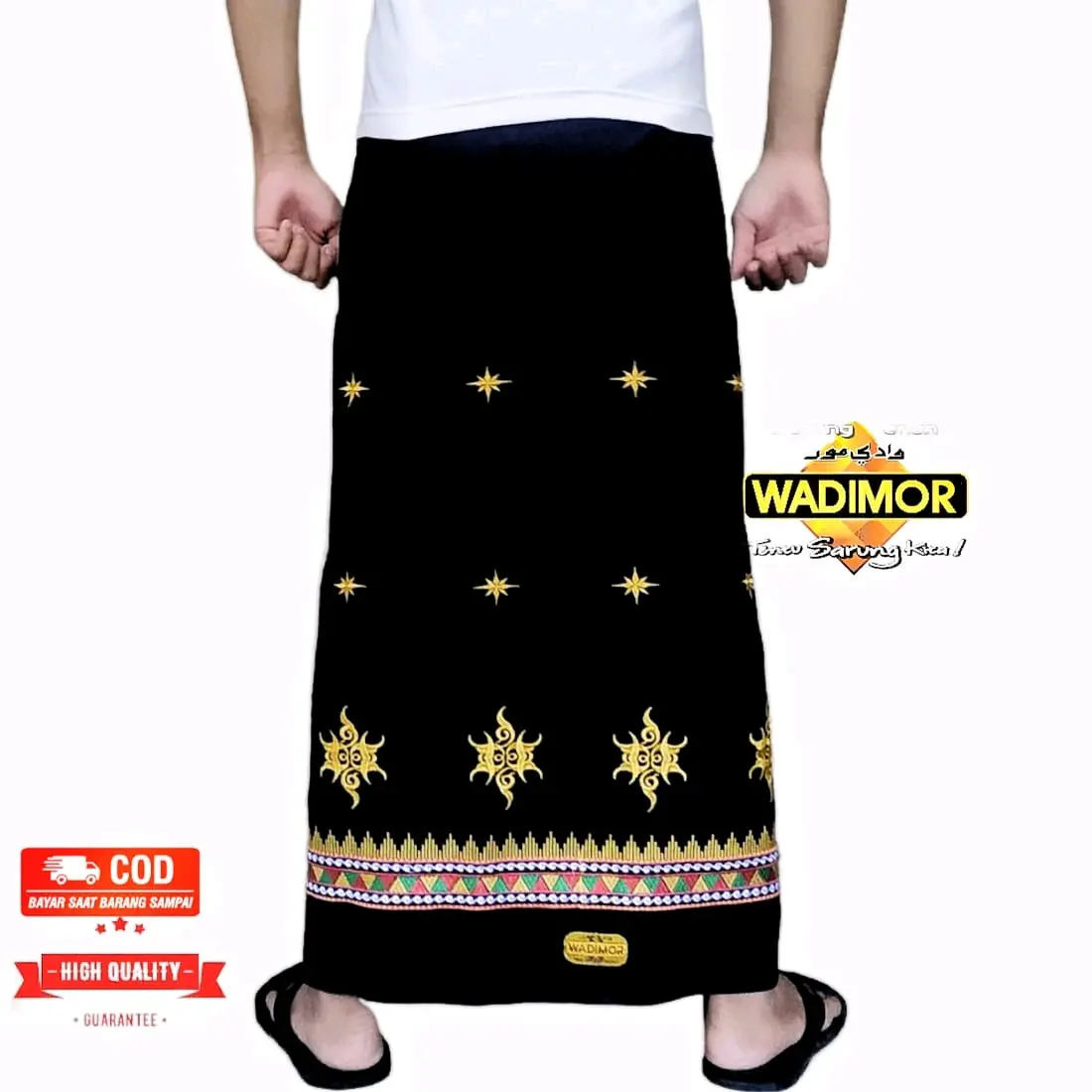 SARUNG BORDIRAN ASLI Kain Kuning