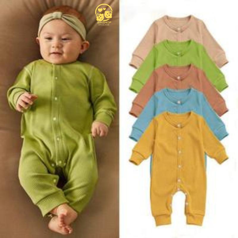  Body dài tay cho bé chất Len Tăm màu Be siêu mềm mịn ấm áp mẫu Quần áo trẻ em sơ sinh từ 0-12 tháng tuổi 
