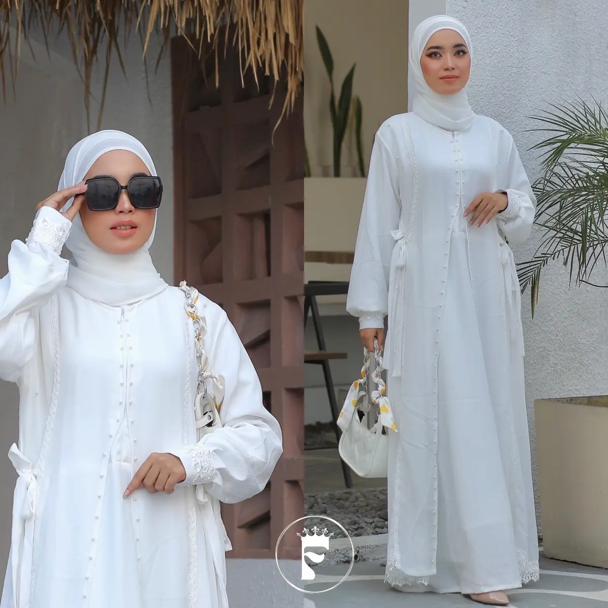 Mihrima full putih BW baju putih abaya umroh abaya haji putihbw abaya putih dress putih