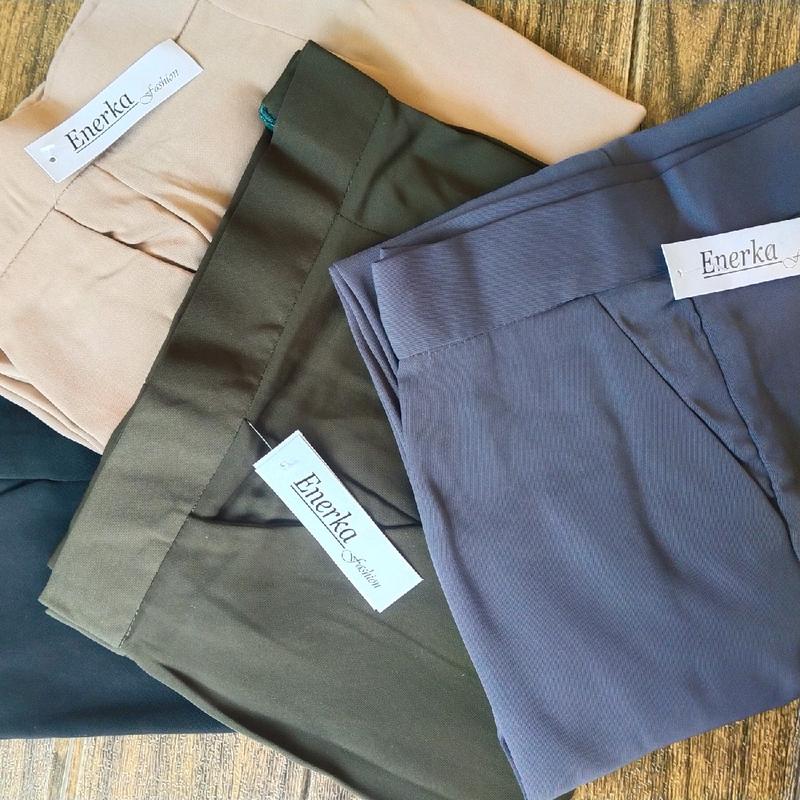loosepants trousers basic - celana kerja wanita - kulot Highwaist Panjang 2