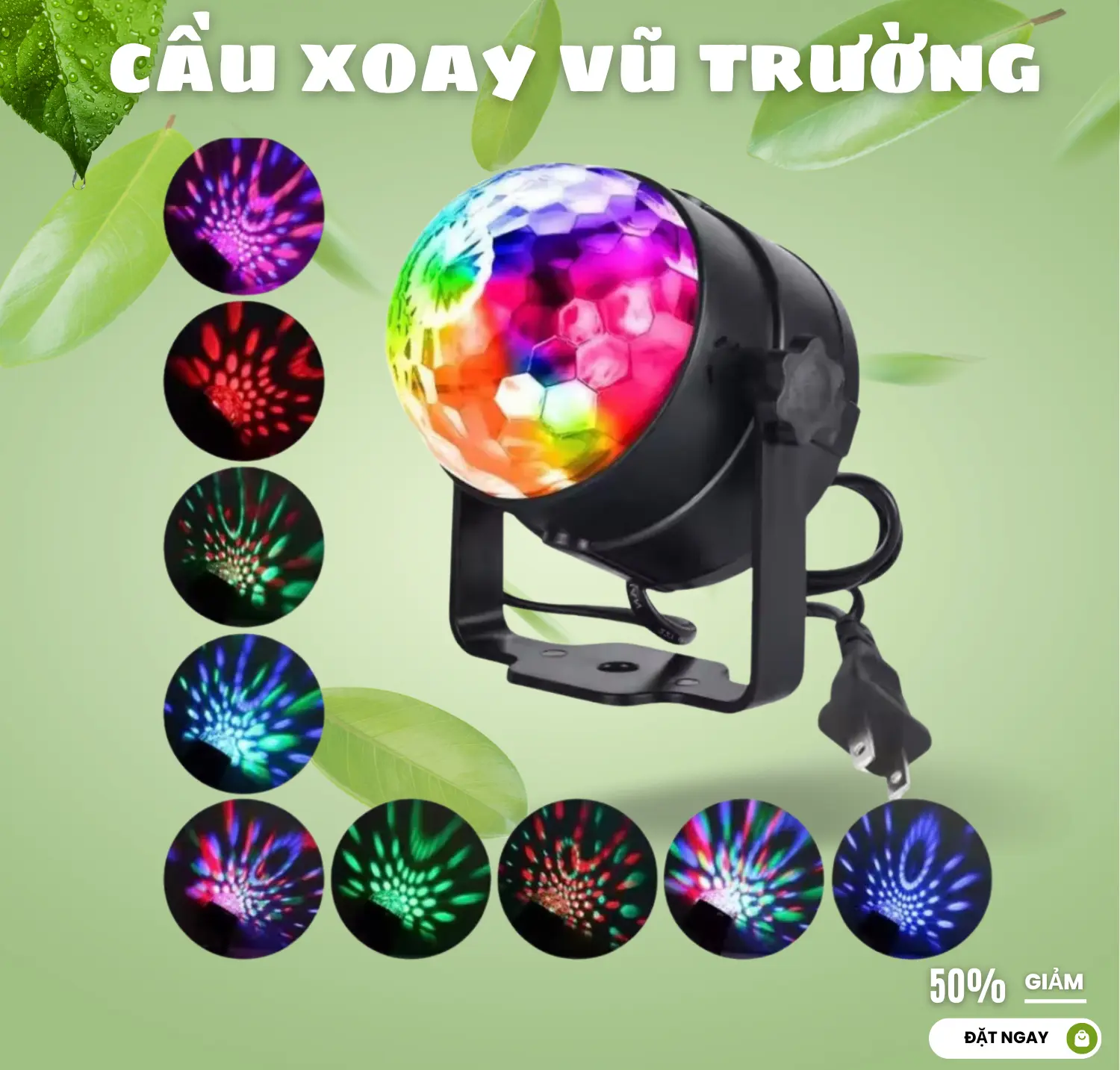 Đèn chớp mini 7 màu cho vũ trường, quán karaoke, phòng bay....