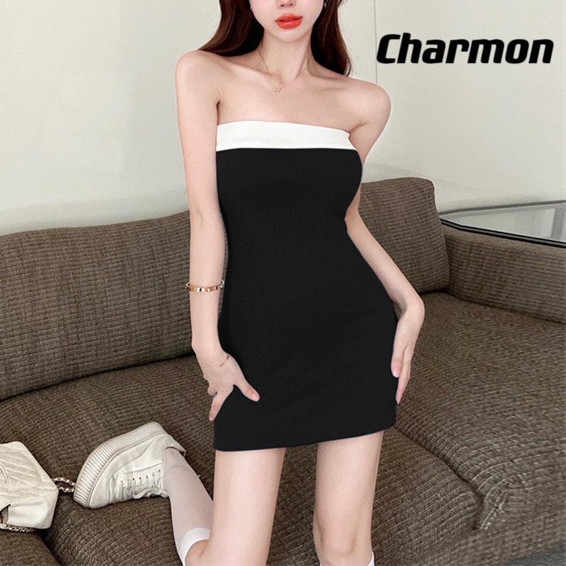 【QCCC tặng voucher】Váy body ống đầm nữ ngắn hở ngực gơn phố cúp ngực 10035 váy  tiệc Women Dress Ong Voi 6