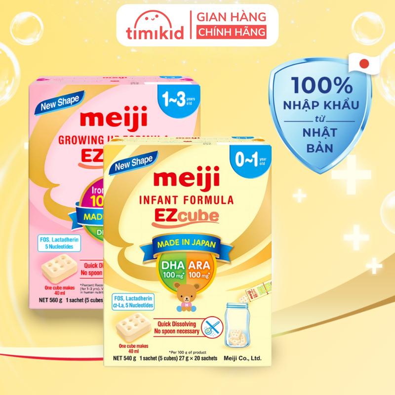  Sữa Bột Công Thức Meiji Thanh Nhập Khẩu Nhật Cho Bé Sơ Sinh Số 0 Số 9  Tách Lẻ Thanh 27g  