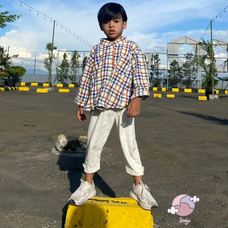 KEMEJA ANAK OVERSIZE CRINKLE 1-7 TAHUN WARNA EARTH TONE 0