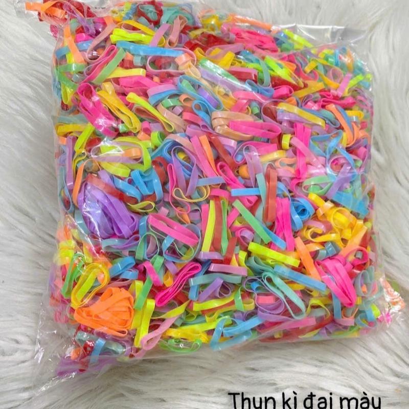 Thun  cột đại  nhiều màu thun dẻo  ( bịt  500gam) Dây Cột Tóc 4