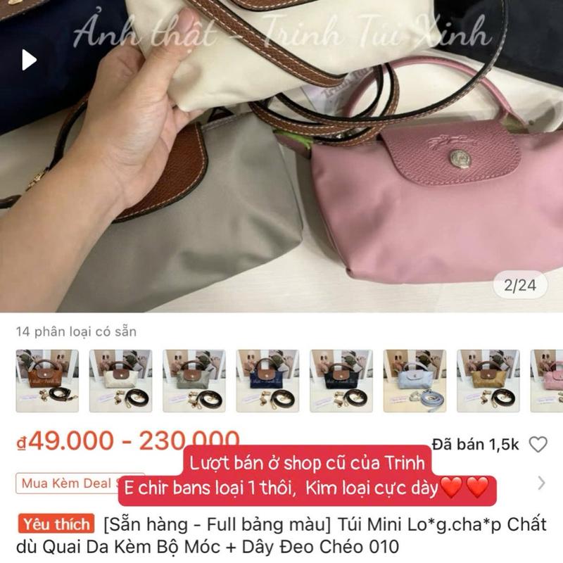 [ Hỏa Tốc SG ] Túi Xách mini LC Chất Vải Dù Quai Da Kèm Bộ Móc Dày Dặn [ CHUẨN LOẠI 1 ] Nữ Bag❤️ 2
