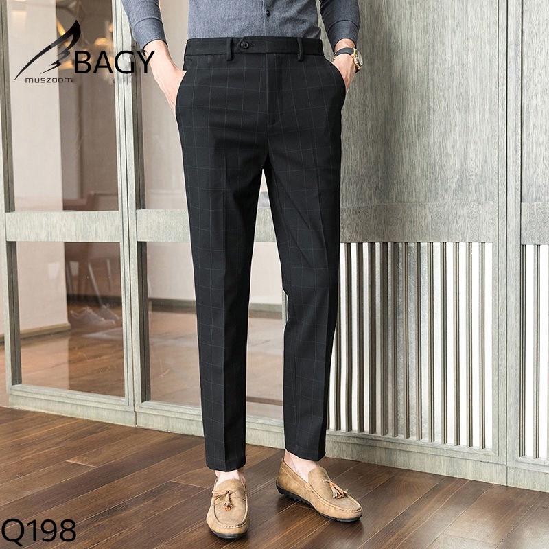Quần tây nam quần vải nam kẻ caro chất vải spandeck co giãn nhẹ giúp thoải mái trong mọi hoạt động 0