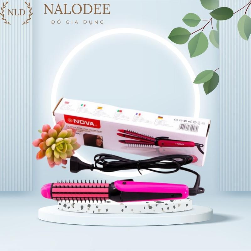 Lược điện tạo kiểu tóc 3 trong 1, máy uốn dũa bấm tạo kiểu đa năng 8890 Duỗi Tóc