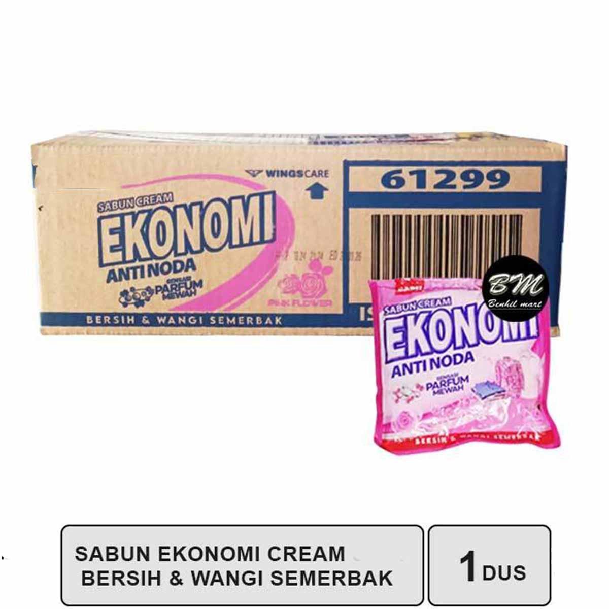 Sabun Cream Ekonomi 67gr 1 Dus [Isi 60 Pcs] / Sabuk Cucui baju Piring Colek Putih Kuning Pink Hijau Siwak & Jeruk Nipis 1 Karton
