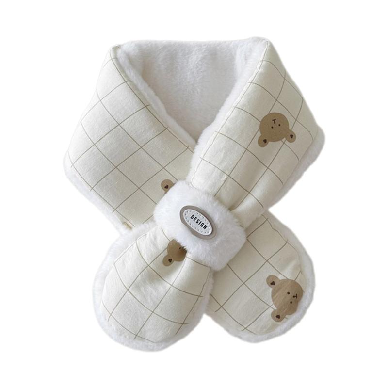 2024 Warm Scarf for Infants Toddler Unisex Cartoon Bear Neck Wrap Towel Soft & Comfortable Baby Neckerchief Winter 4
