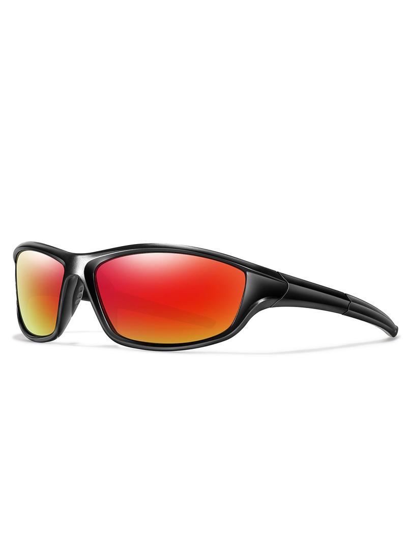 Product Introduction of Unisex Sporty Colorblock Sunglasses, Outdoor Sports Cycling Sunglasses, Windproof Sunglasses for Men & Women, Sports Eyewear for Outdoor Activities 0