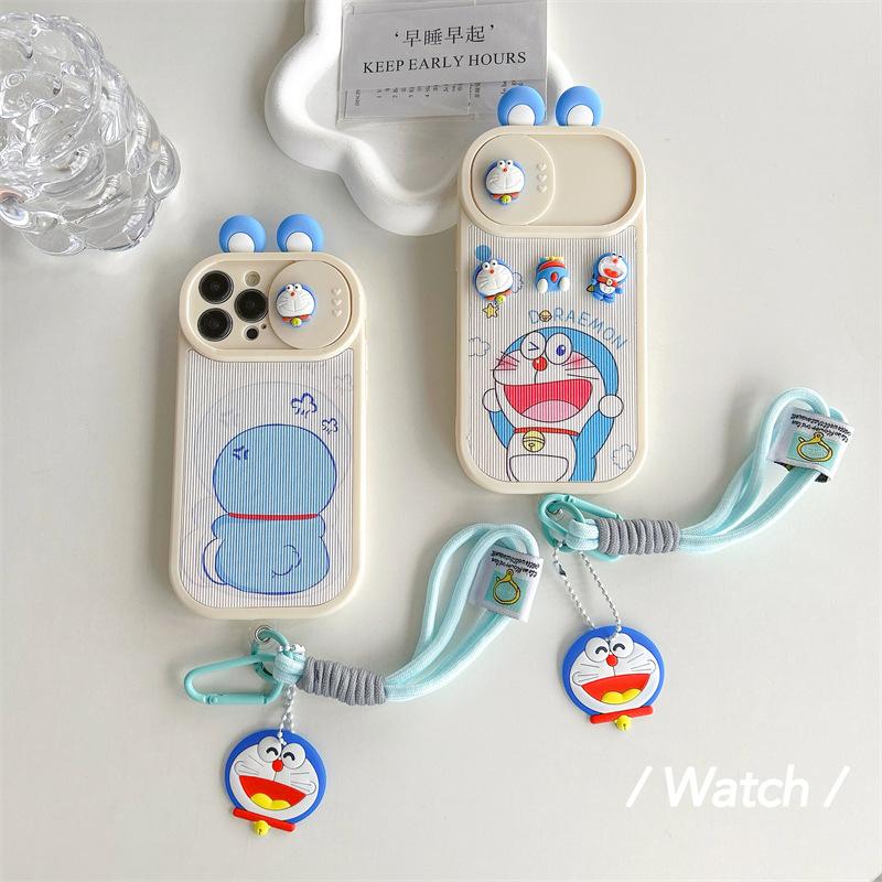3D Cute Cartoon Doraemon for Iphone16promax Apple 14 Phone Case 13 Silicone 12 All-Inclusive 11 Soft 15 3