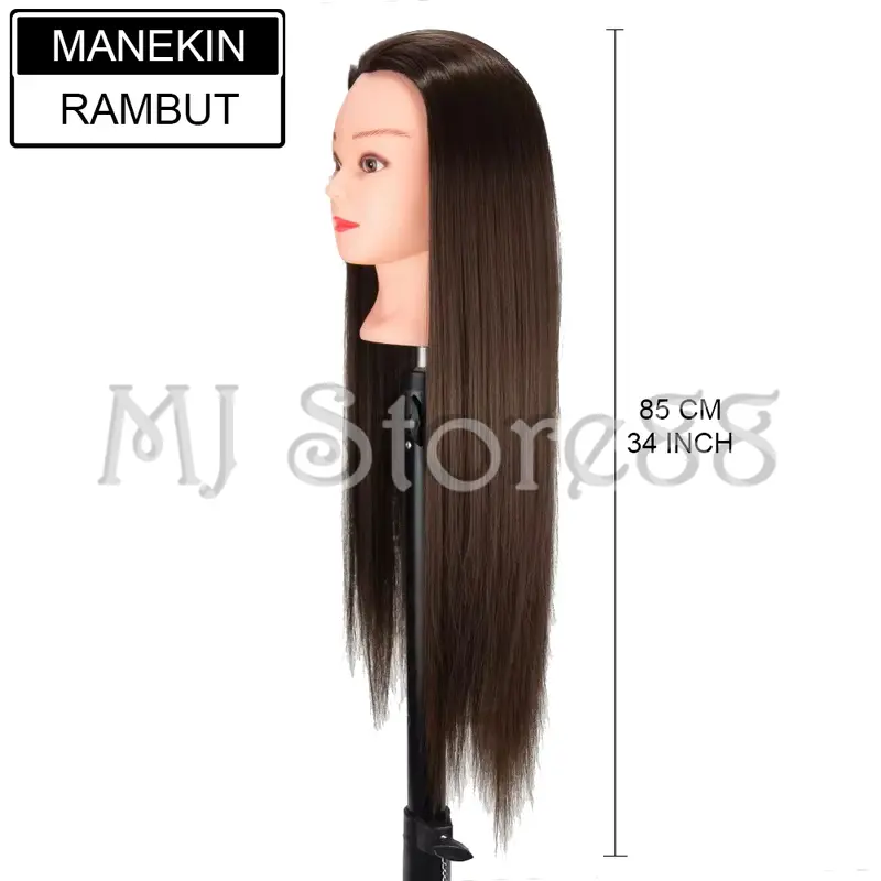 MANEKIN RAMBUT / PATUNG KEPALA / RAMBUT PALSU / BELAJAR PANGKAS & MODEL RAMBUT - MJ 2