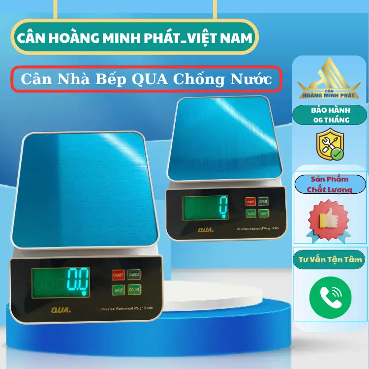Cân Điện Tử Nhà Bếp Chống Nước QUA 3kg/5kg Sạc USB - Model QUA3/5
