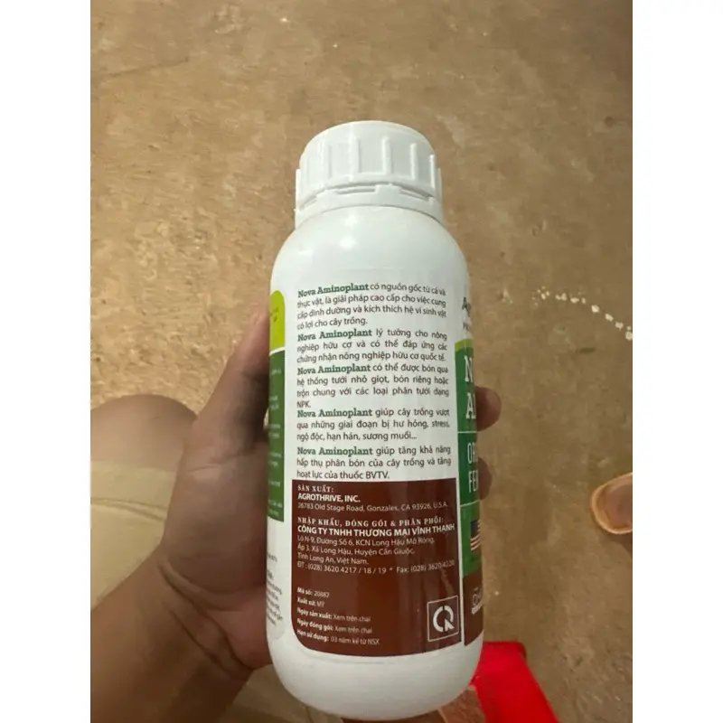 Phân bón lá Nova Aminoplant chai 500ml  (Amino Nhập Khẩu Mỹ) ,  vọt đọt, dưỡng bông, đương trái 2