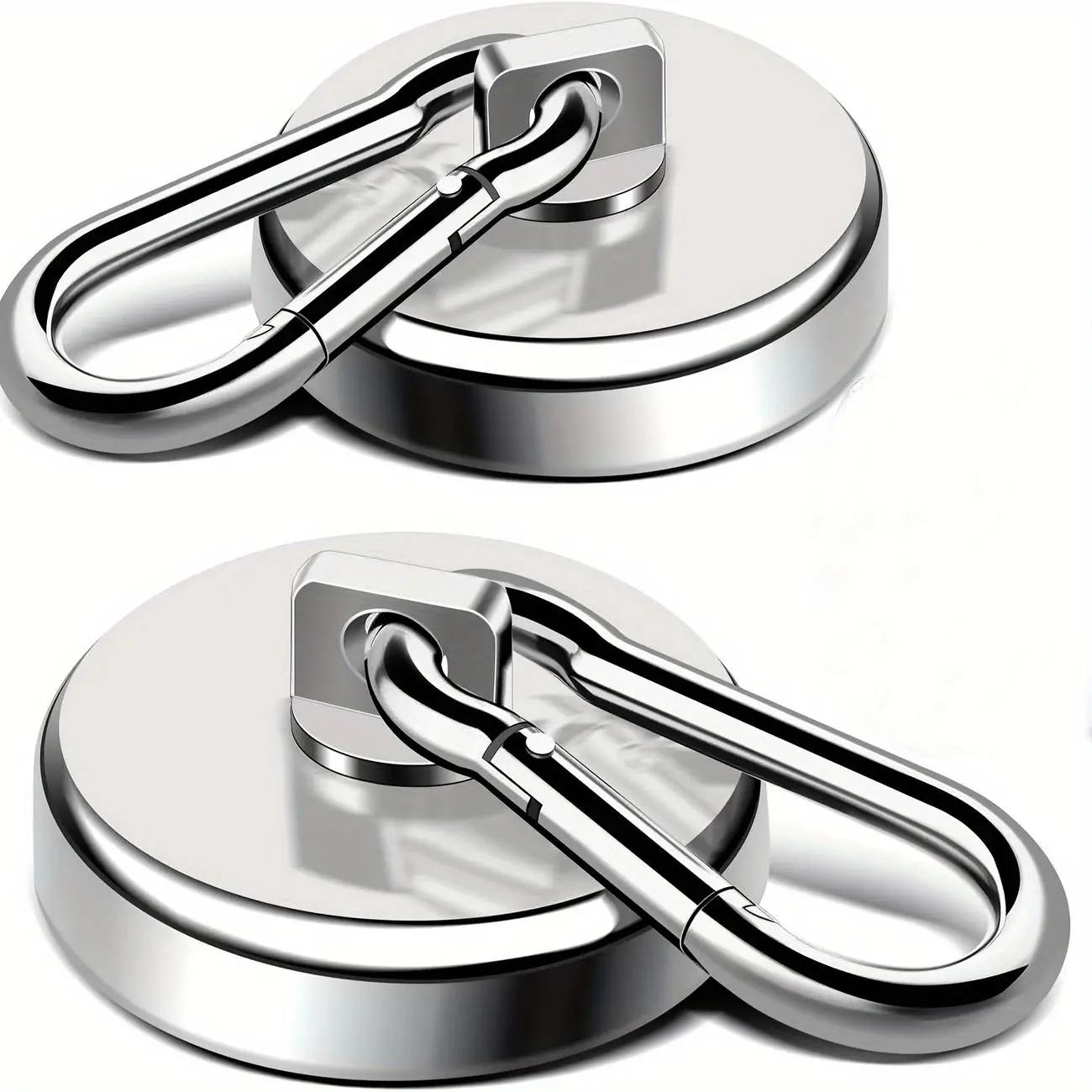 Magnetic Carabiner Hook, Stainless Steel Carabiner Hook, Easy To Install, Rotating Function Carabiner Hook for Kitchen, Garage, Refrigerator, Barbecue