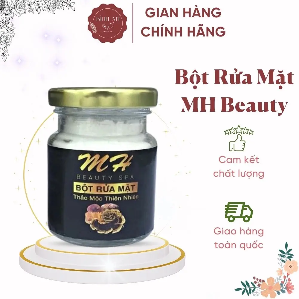 ￼Bột rửa mặt MH Beauty Spa  CHÍNH HÃNG  Rửa mặt thảo dược thiên nhiên trắng da, tái tạo da, giảm nhờn dầu