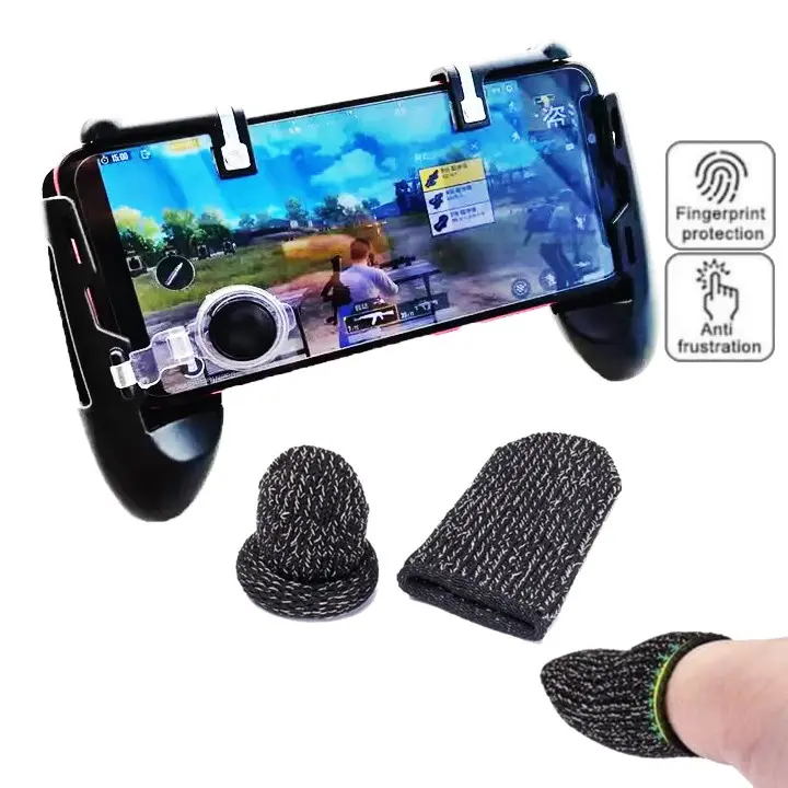 Paket Gamepad Set + Sarung Jempol Portable Smooth Finger Sleeve