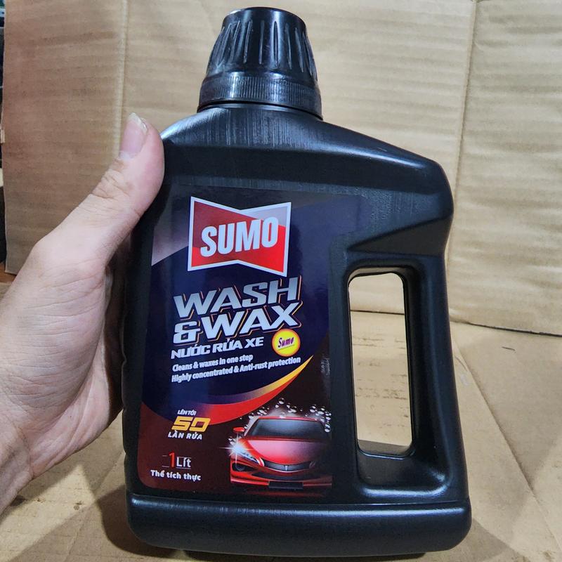  Nước rửa xe Sumo Wash&Wax  1 lít  - Bảo vệ màu sơn và không gây hư hỏng rỉ sét 