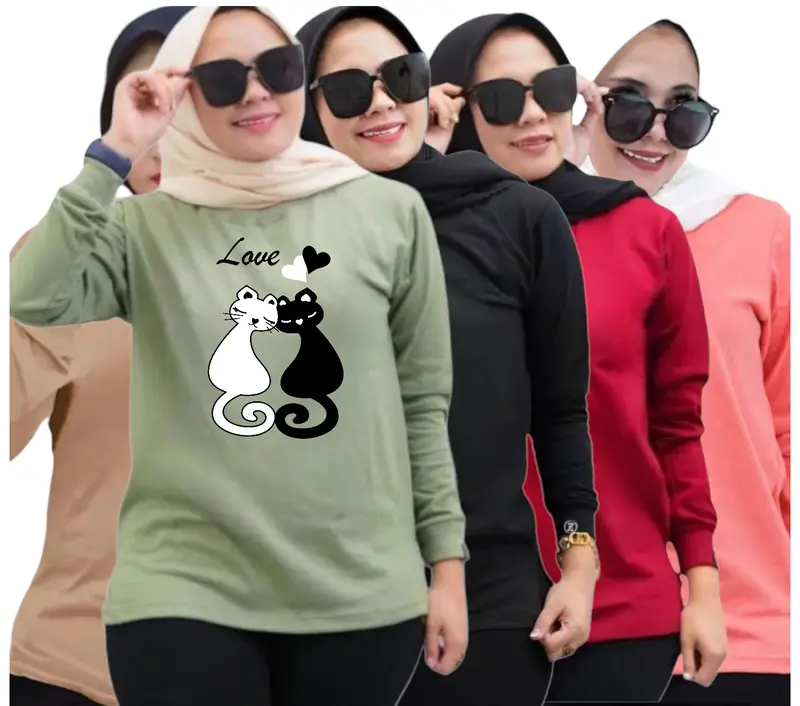 KAOS LENGAN PANJANG WANITA PREMIUM 1