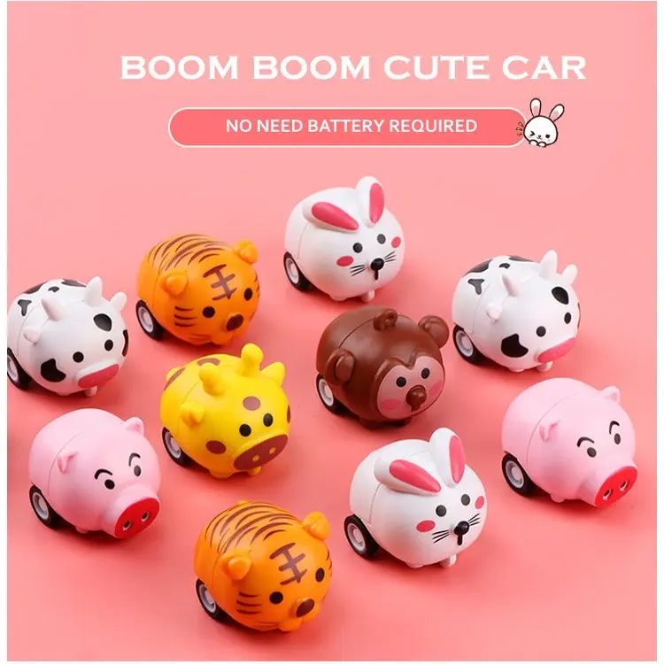 MAINAN MOBIL PULLBACK HEWAN MAINAN ANAK BAYI BALITA LUCU TARIK MAJU BAYI 3D