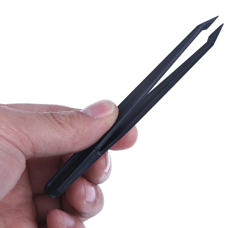 Curved Straight Tip Forceps  Painting Tweezers Plastic Picking Tweezers
