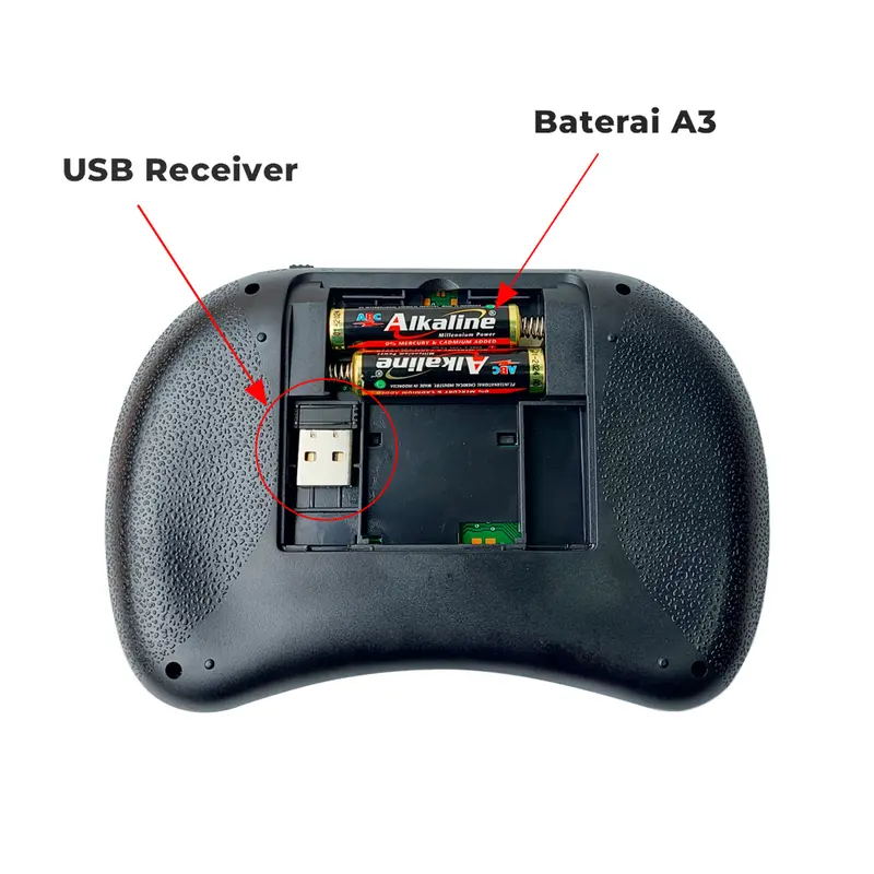 Keyboard Mini Wireless  2.4Ghz Dengan Touchpad Untuk Pc Android Smart TV 3