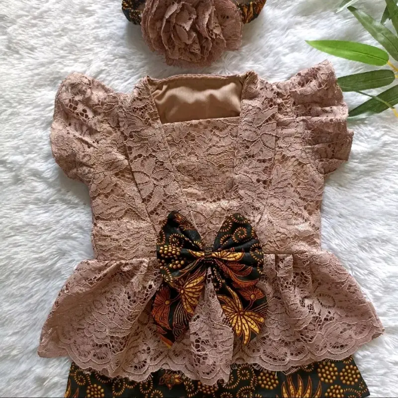 kebaya bayi dan anak warna moca//tedak sinten//kebaya bayi murah Parsel 0
