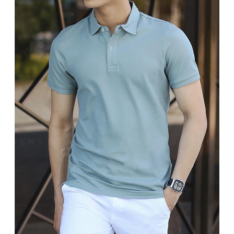 Áo thun Polo nam vải thun trơn cá sấu cotton 4 chiều co dãn áo sang trọng phong cách 8