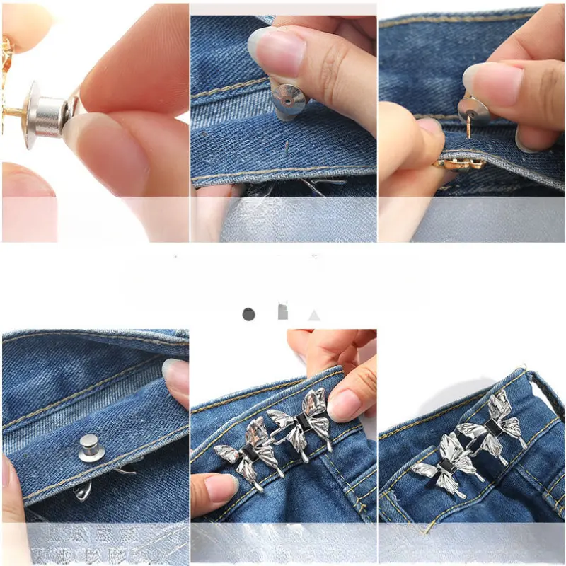 Khóa thắt lưng, không cần may, Thiết kế độc đáo, Có Thể Tháo Rời không cần đinh, Thích hợp cho quần jean, váy và các phụ kiện thắt lưng khác, 100 kiểu có sẵn, Bộ sưu tập 100 kiểu 2
