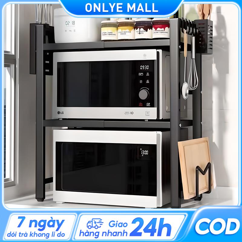 ON-kệ nhà bếp Có Thể Điều Chỉnh Kệ lò vi sóng 2 tầng Thép Kệ để nồi cơm điện Chịu nhiệt độ cao