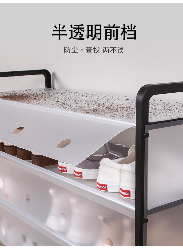 Product Introduction of Xiaohongshu Shoe Rack Simple Multi-Layer Functional Assembly Folding Shoe Cabinet Home Dormitory Dustproof Multi-Functional Storage Shelf Factory 12