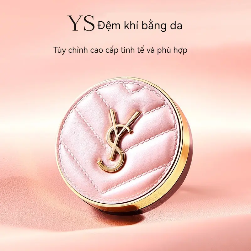Kem Nền Đệm Hồng, Ys Silky Beauty, Không Dễ Trang Điểm, Che Khuyết Điểm, Làm Sáng, Kem BB Đệm Tự Nhiên, Mỹ Phẩm Nữ, Với Mút Đánh Phấn