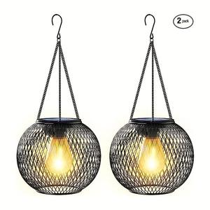 Solar LED Lights for Home Decor, Outdoor Patio Decorations, Waterproof Lanterns Lamp, Retro Bulb Hanging LED Light, Summer Cozy Lighting, Waterproof Tree Light, Light Bulbs, Modern, Lighting, Outdoor Decorative Light, Outdoor Garden Lantern