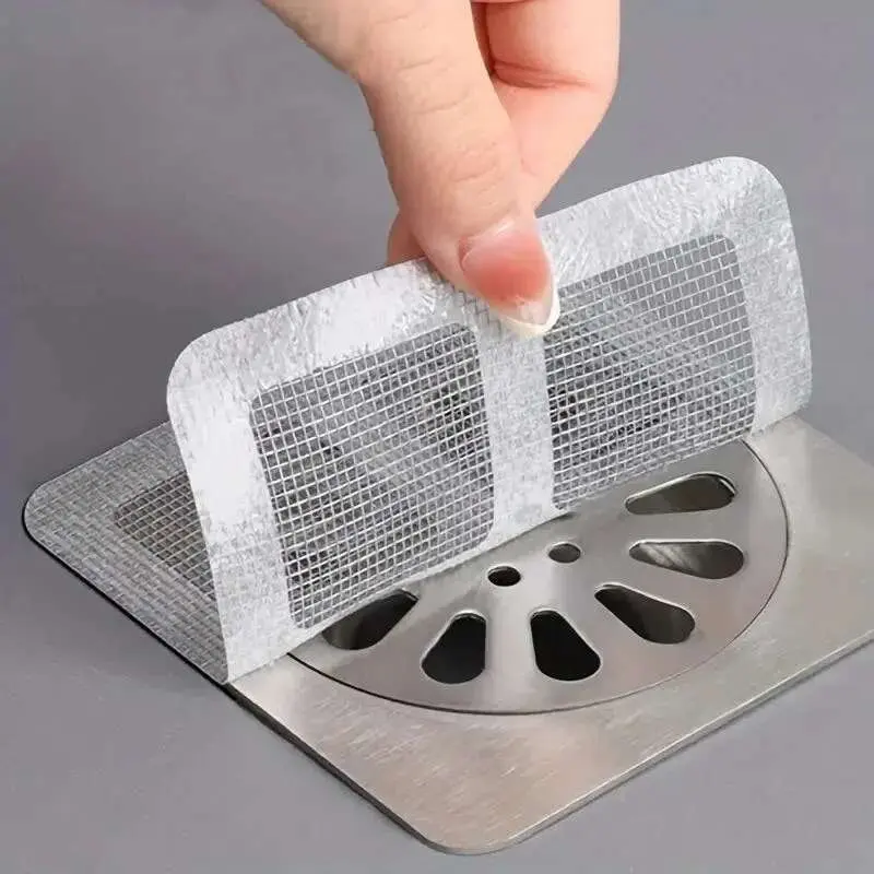 Disposable Hair Drain Catcher or Drains Sticker Mesh Anti Blocking Filter Shower Cover Kitchen Bathroom Sink Strainer Stoppe