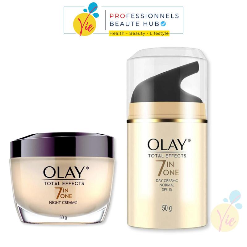 COMBO Kem Dưỡng Ẩm Ngày & Đêm OLAY TOTAL EFFECTS Hỗ Trợ Phục Hồi & Làm Chậm 7 Dấu Hiệu Lão Hóa