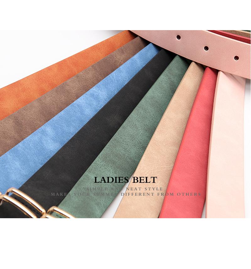 Product Introduction of Women's Belt Four Seasons Korean Style New Simple All-Match Alloy Pin Buckle Belt Clothing Matching Jeans Strap 19