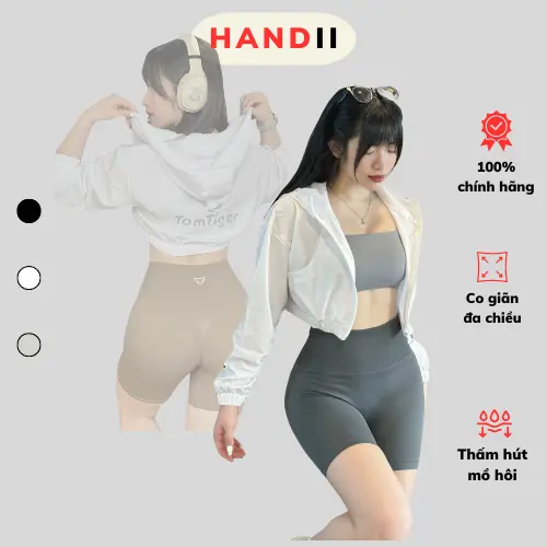 Áo khoác Tomtiger Pocket Cropt chất liệu mềm mịn, thấm hút ,áo khoác thể thao cao cấp  "HANDII"
