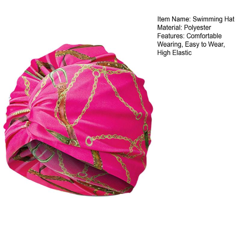 roewilng- Women Swim Hat High Elastic Anti-fading Swim Hat Women Swim Ears Protection Hat Bathing Hat for Summer High Elastic 2
