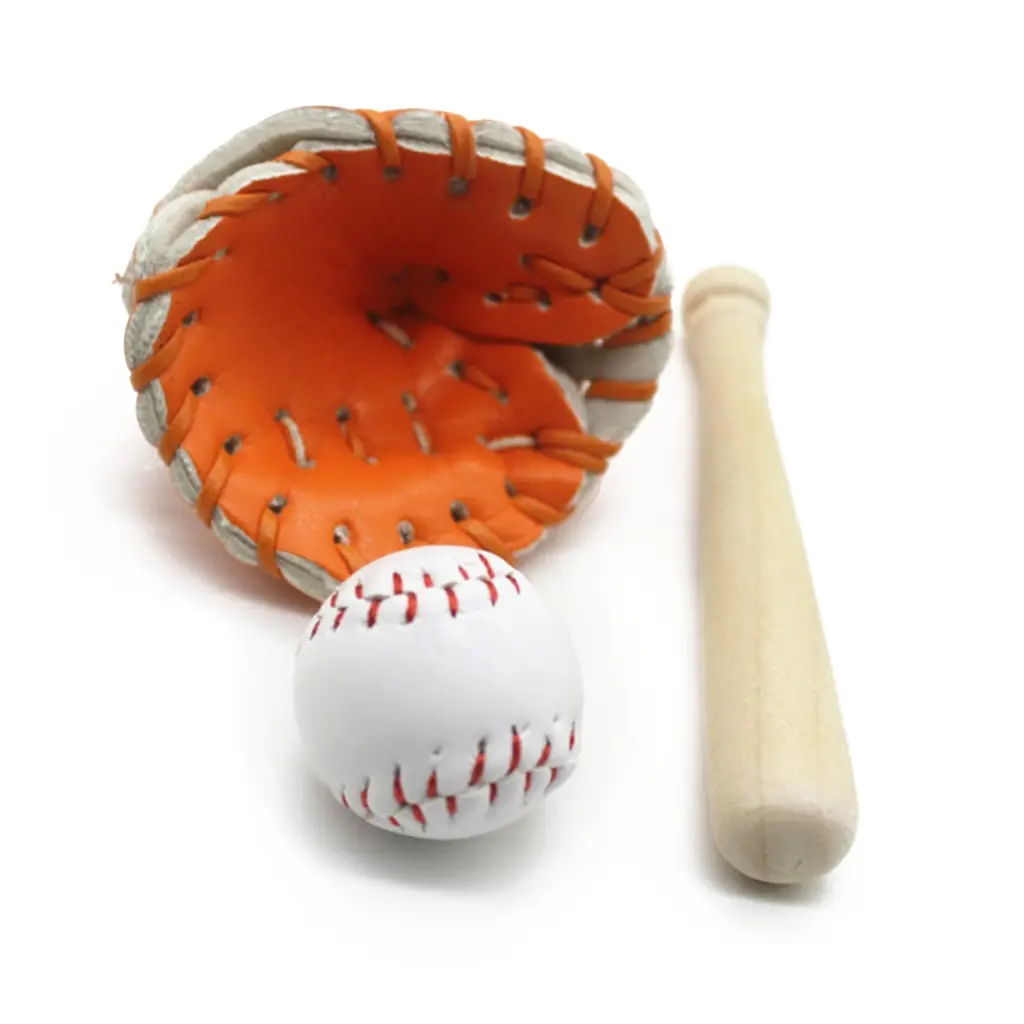 Gentle Newborn Props Mini Baseball Bat and Glove Set Baby Studio Photoshoots