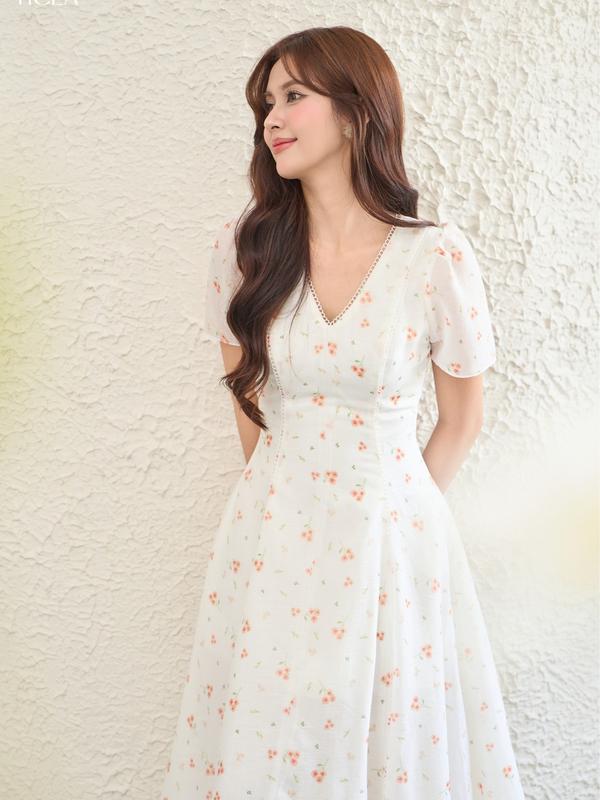TIELA Đầm váy hoa cổ tim-Celia Dress