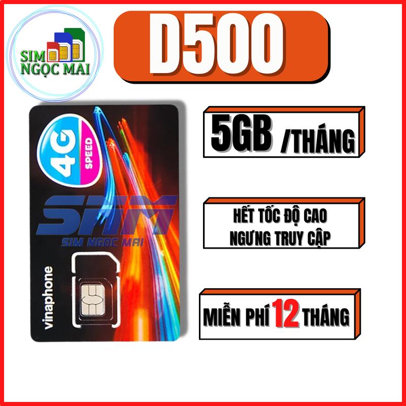 Sim 4G Vinaphone D500 - 12YOLO100 -12D49P - Trọn Gói 12 Tháng - Sim Ngọc Mai Esim
