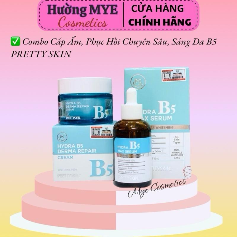 Combo Cấp Ẩm, Phục Hồi, Sáng Da Serum + Kem B5 Pretty skin Skincare