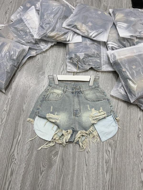 Quần jean đùi lộ túi ( MÃ J79 ) hot hit_ 93_chân ngắn BTQ2 Nữ Women