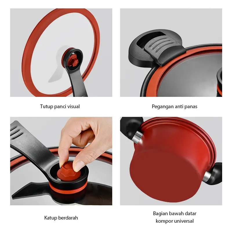 Vishal Combo 3in1 [COD] Panci Presto + Blender Penggiling Daging Stainless + Pisau Set 6in1 2
