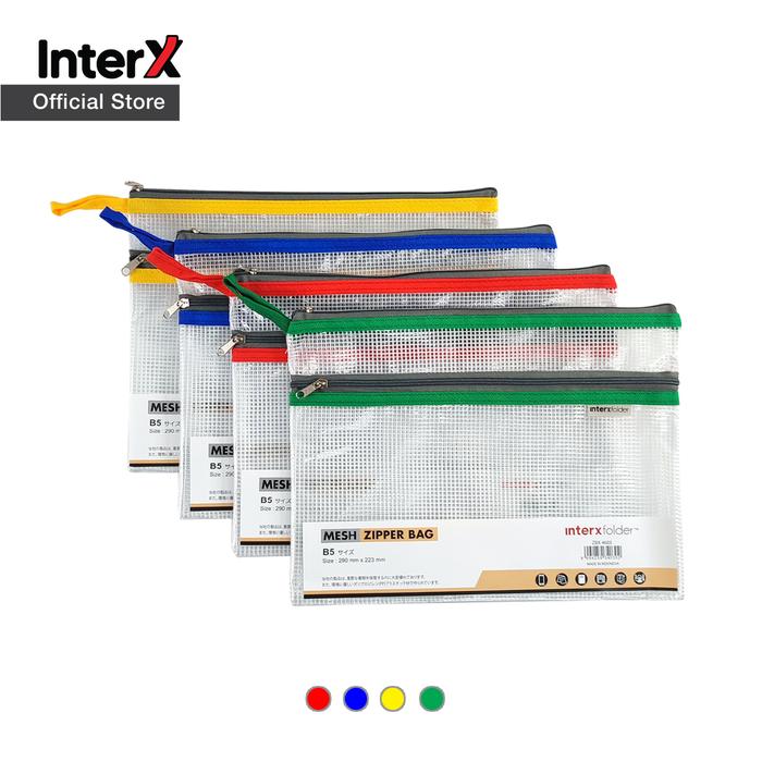 Promo InterX Folder Zipper Mesh Bag / Map Jaring Tempat Penyimpanan ...